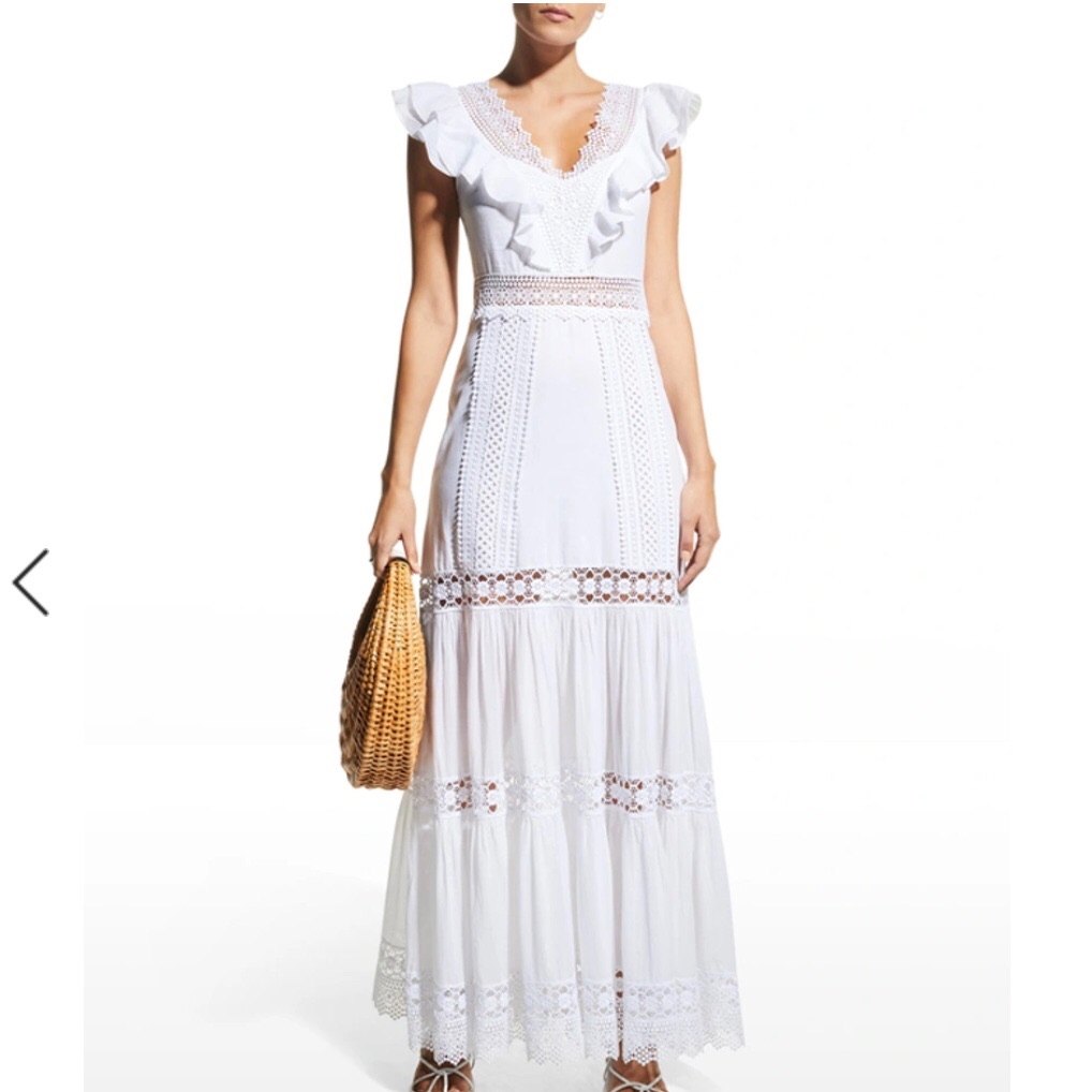 Charo Ruiz White Aida Maxi Dress